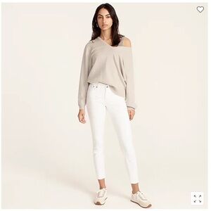 𝅺j Crew 8” Toothpick Skinny Jeans white